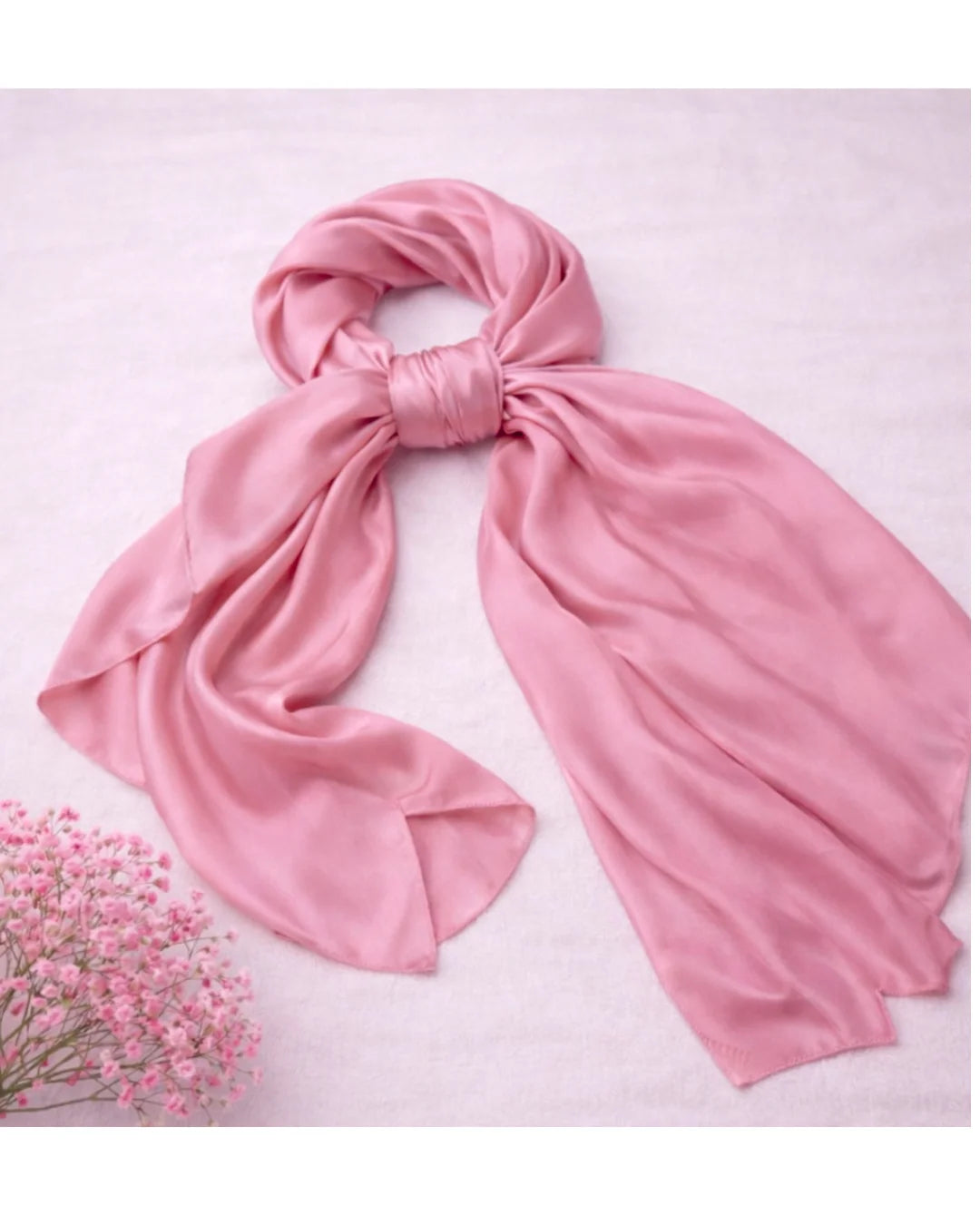 Silk Hijab - Tea Pink