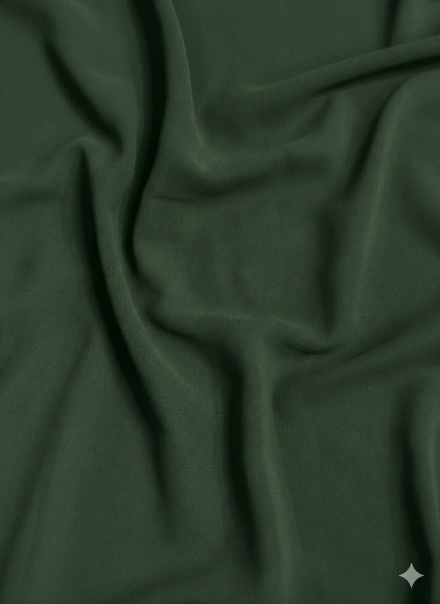 Georgette Hijab - Bottle Green