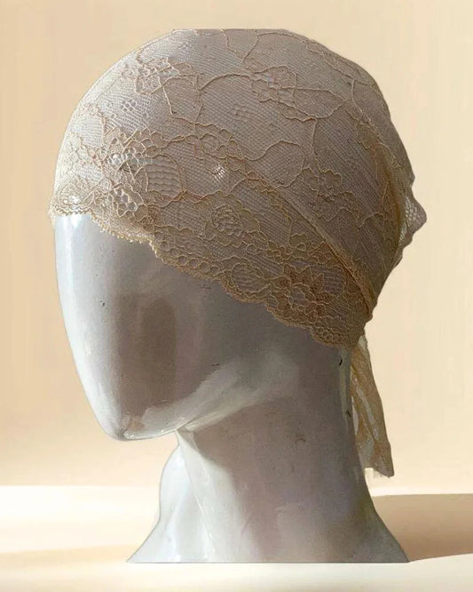 Bundle of 3 Round Net Caps With Beads