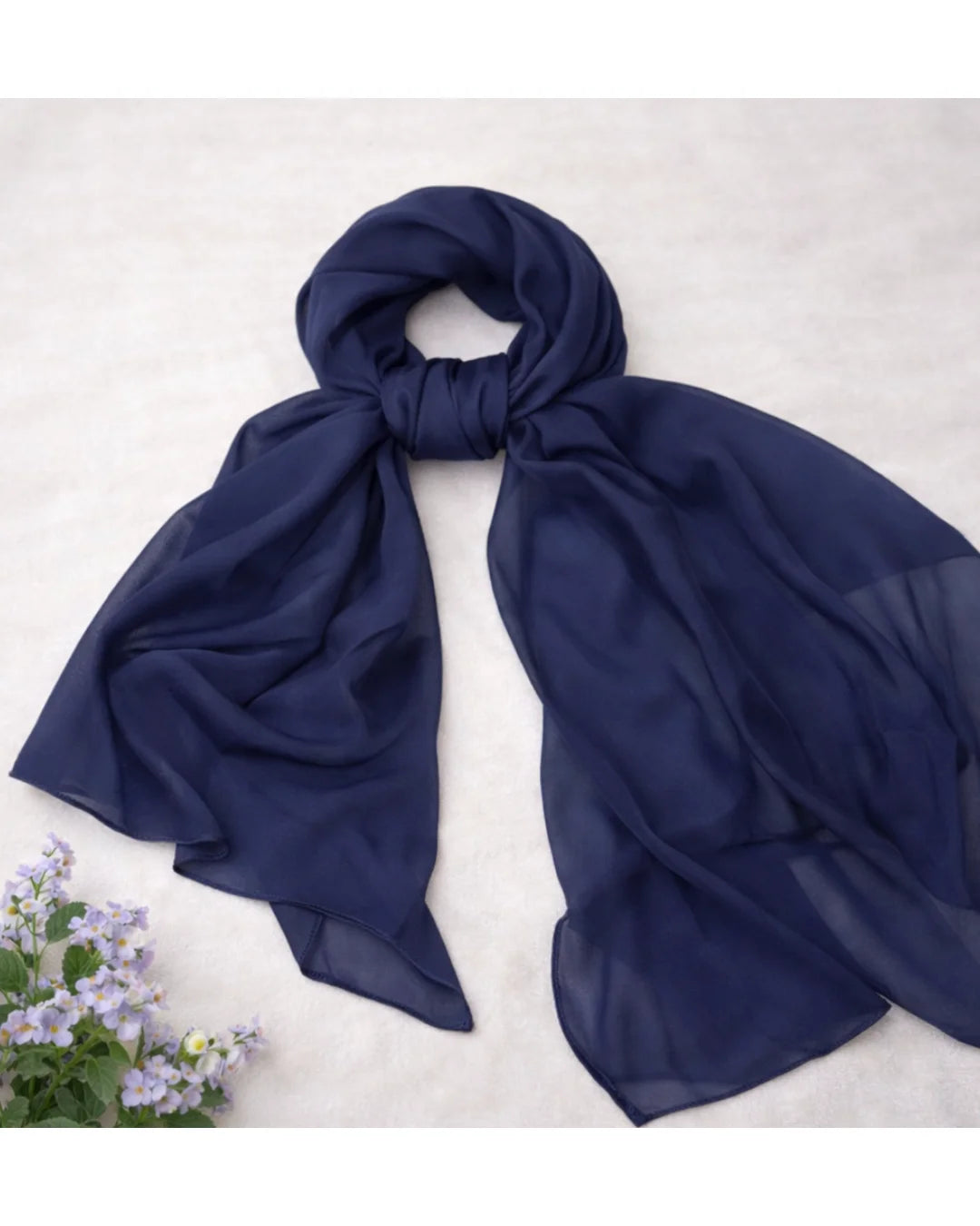 Silk Hijab - Dark Blue / Navy Blue