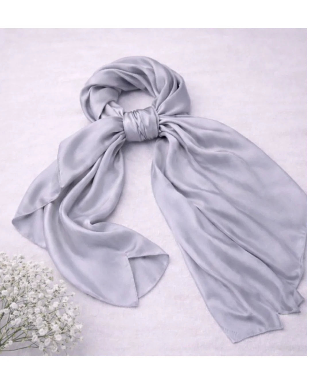 Silk Hijab - Silver