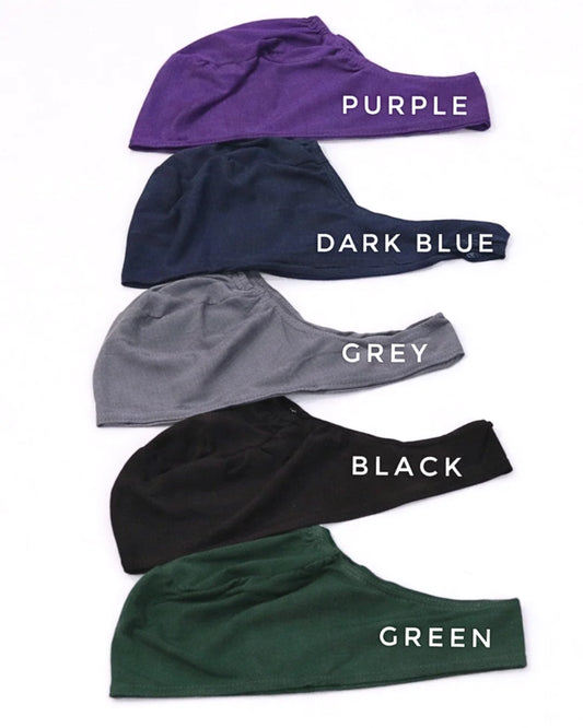 Bundle of 6 Tie Back Hijab Caps