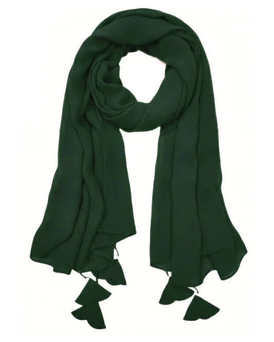 Plain Chiffon Hijab - Bottle Green