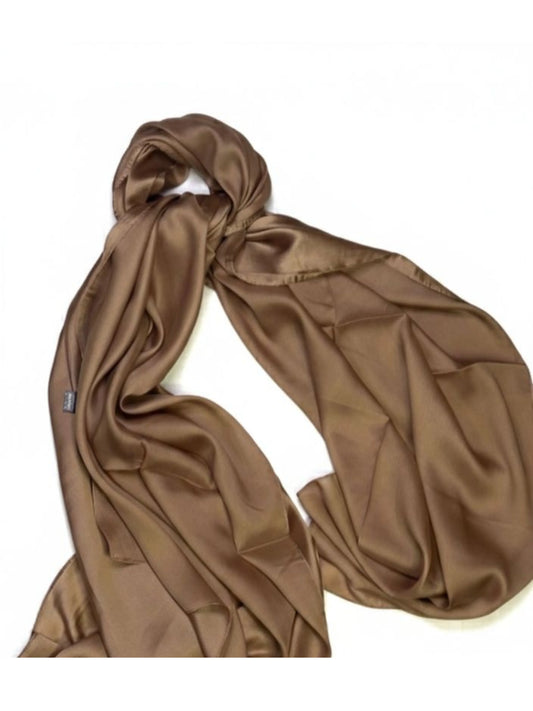 Silk Hijab - Dark Gold / Champagne