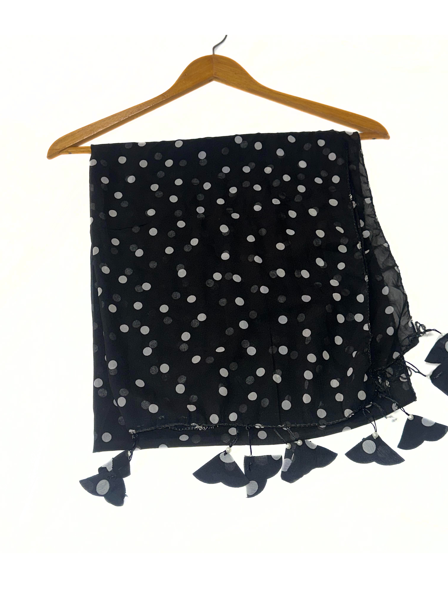 Printed Chiffon With Polka Dots