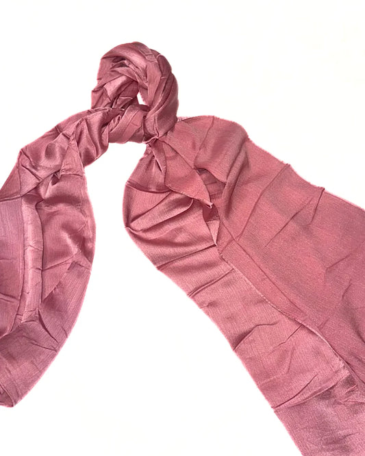 Crinkle Silk Hijab - Pink