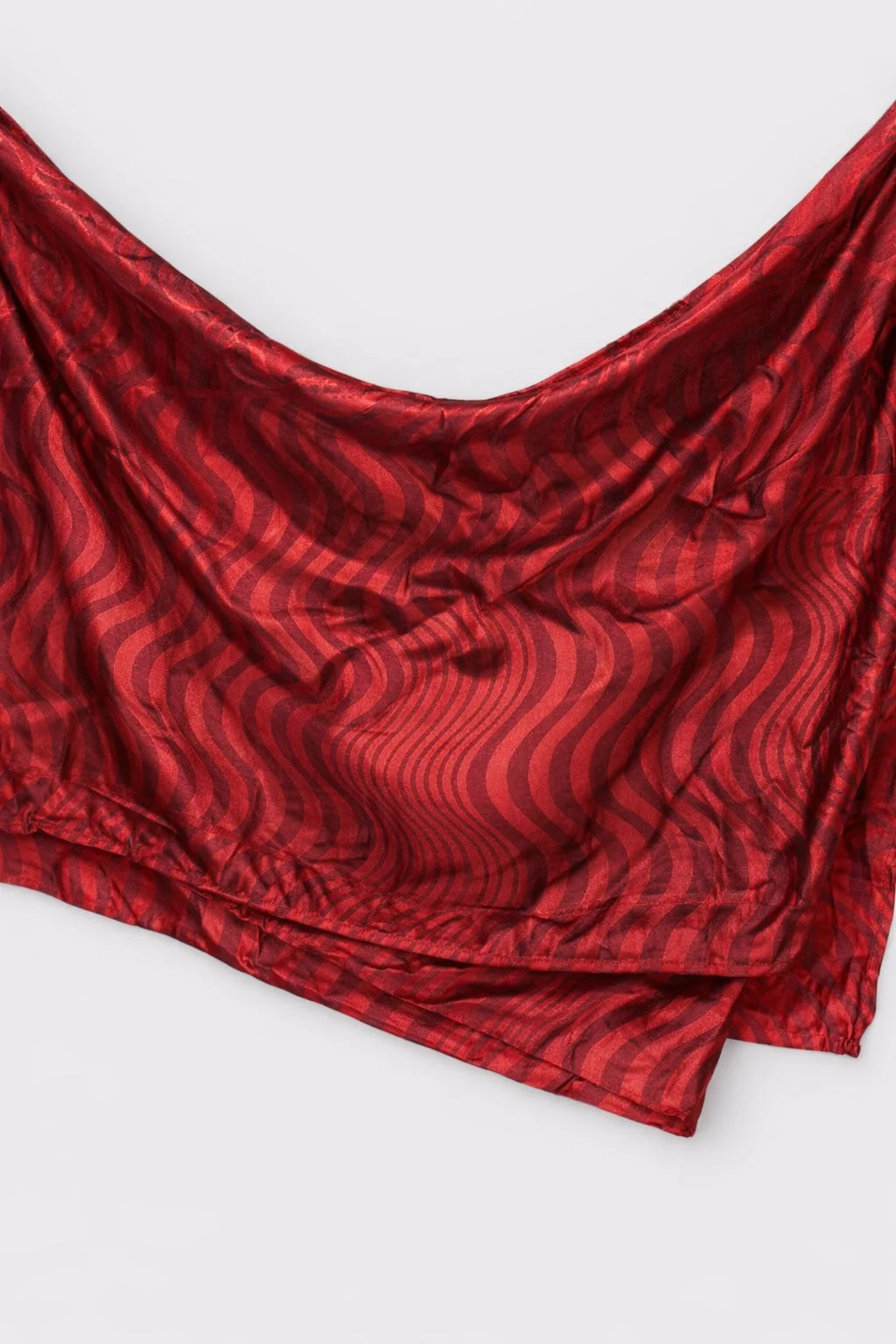 Printed Silk Hijabs - Red